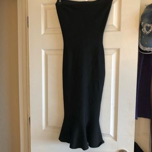 Black strapless dress